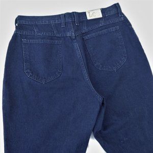 34x28 Vintage Lee Denim Jeans Mom Ultra High Waist Roomy Hip Dark Wash 18P